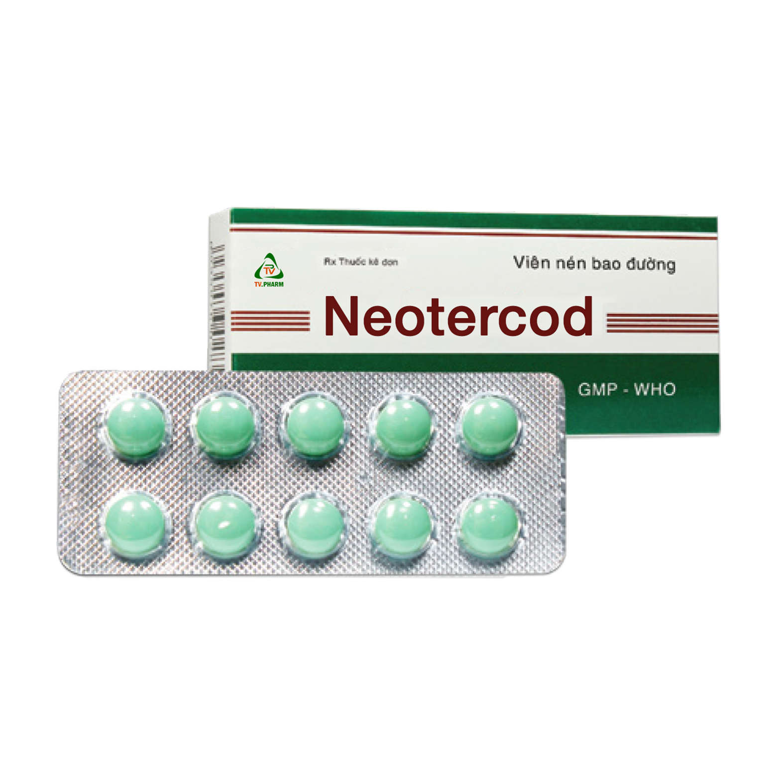 Viên bao đường NEOTERCOD V/10, H/20